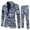 Blue, variant on Xuniizn Men Suits 2 Piece Set, Plus Size Print Shawl Lapel One Button Cocktail Party Prom Festival Outfits, Soft Comfortable Casual Trendy Party Prom Blazer Pants Set