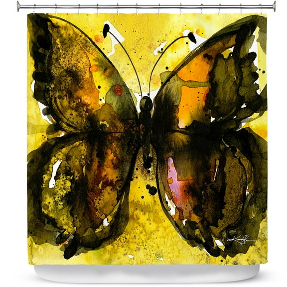 Shower Curtains 70" x 73" from DiaNoche Designs by Kathy Stanion - Watercolor Butterfly 30