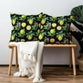 thumbnail image 4 of Lemon Pillow Covers 18 x 18 Inch Summer Black Yellow Throw Pillow Cover Set of 2 Spring Fruit Floral Pillow Case Decorative Cushion Covers for Sofa Couch Car Bedroom Decor, 4 of 6