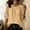 Khaki, variant on ITSAME Womens Plus Size Blouses Crewneck Short Sleeve Pleated Shirts Summer Loose Casual Tops Green Size 4XL