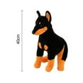 thumbnail image 6 of Kitem Sitting Doberman Pinscher Plush Toy Cute Soft Fluffy PP Cotton Stuffed Dog Animal Plushie Kids Comfort Toy Doll Home Decoration Girlfriend Birthday Gift, 6 of 13