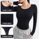 thumbnail image 4 of Conjuntos de entrenamiento para mujer, 2 piezas, acanalados, sin costuras, cintura alta, conjuntos de leggings de yoga,, 4 of 8