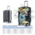 thumbnail image 4 of Yiaed Colorful Stained Glass Deer Print Travel Luggage Cover Suitcase Protector Fits 18-32 Inch Luggage Wheel Covers Patterned Elastic Luggage Anti-scratch（No luggage）-Medium, 4 of 5