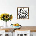 thumbnail image 3 of Eveokoki Kitchen Sign with Rustic Wood Frame 12x12 Inch, Bless this kitchen , Kitchen Decor , Farmhouse Kitchen Decor , Kitchen Decorations Wall Sign , Dining Room Wall Decor Sign, 3 of 5