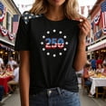 thumbnail image 5 of idosla 250 Anniversary USA Shirt Women's Short Sleeve T-Shirt Patriotic American Flag Eagle Tops 1776-2026 Tshirt Gifts (Red, S), 5 of 7