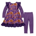 thumbnail image 2 of Millie Loves Lily Girls Purple Halloween Dress & Matching Leggings Set, Size 8, 2PCS, 2 of 5
