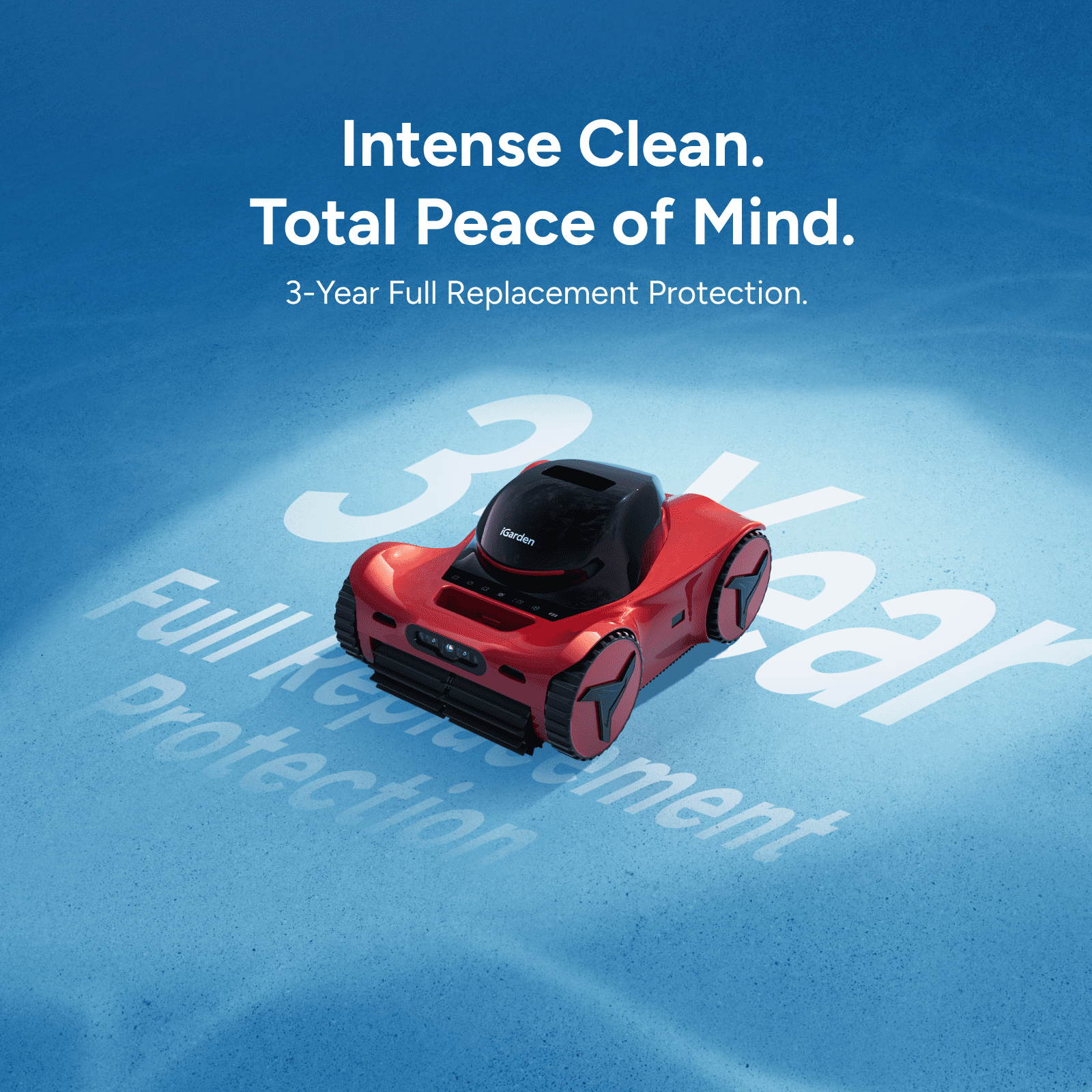 iGarden Robotic Pool Cleaner M1 AI Series, 9H Runtime, AI Dual-Camera Vision, 5,019 GPH Suction, Smart Navigation, Wall & Waterline Cleaning