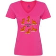 thumbnail image 3 of Inktastic Namaste Rex Yoga Master Women's V-Neck T-Shirt, 3 of 5