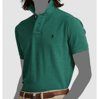 Polo Ralph Lauren Men's Green Big Tall Mesh Polo Shirt, 4XLT