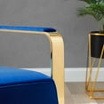 thumbnail image 4 of Accent Chair, Velvet, Metal Steel, Gold Blue Navy, Modern Contemporary Urban Design, Living Lounge Room Hotel Lobby Hospitality, 4 of 8