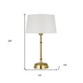 thumbnail image 5 of 24" Gold Metal Table Lamp With White Drum Shade, 5 of 9