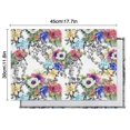 thumbnail image 5 of Pioneer Flower Floral Print Pattern Summer Placemats Table Placemats Set Of 6-Linen Kitchen Washable Placemats Table Mats 12x18 Inch Non-Slip Heat Resistant, 5 of 5