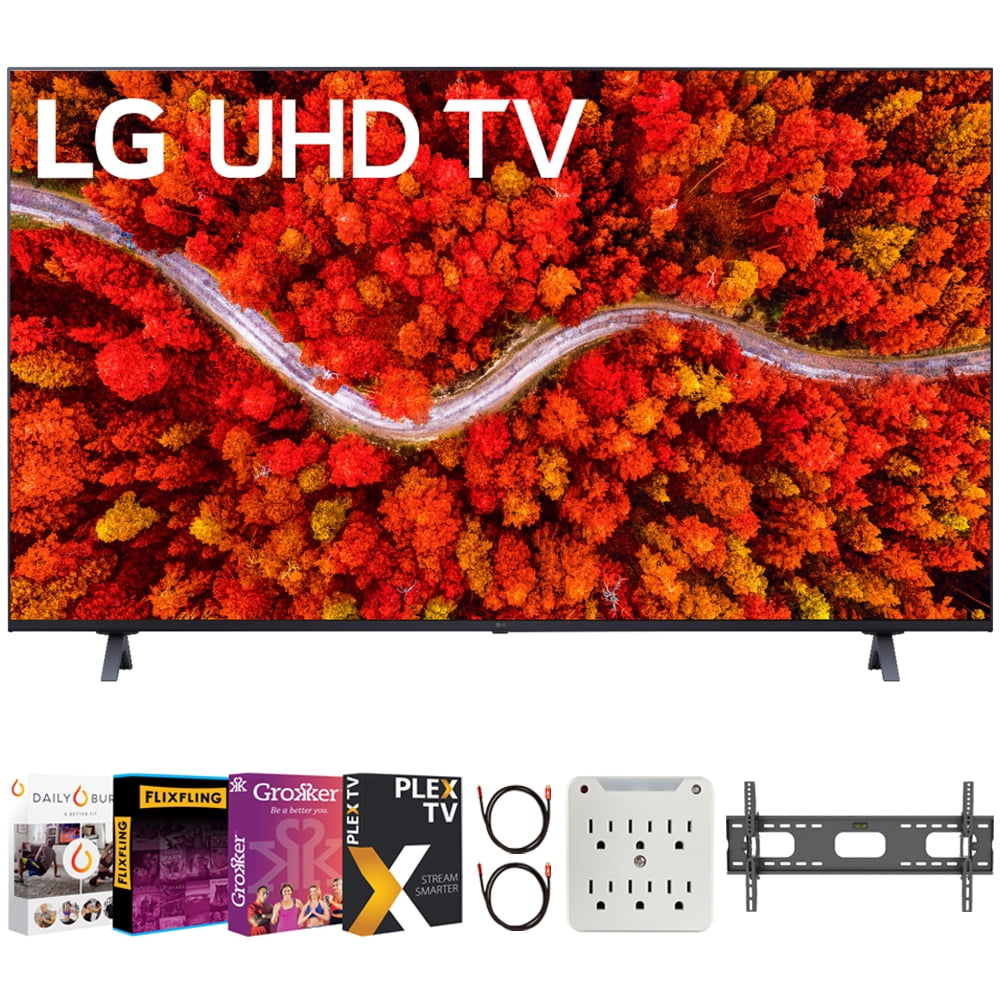 LG 80 Series 55 Inch 4K UHD AI ThinQ 2021 Smart TV Bundle with Complete