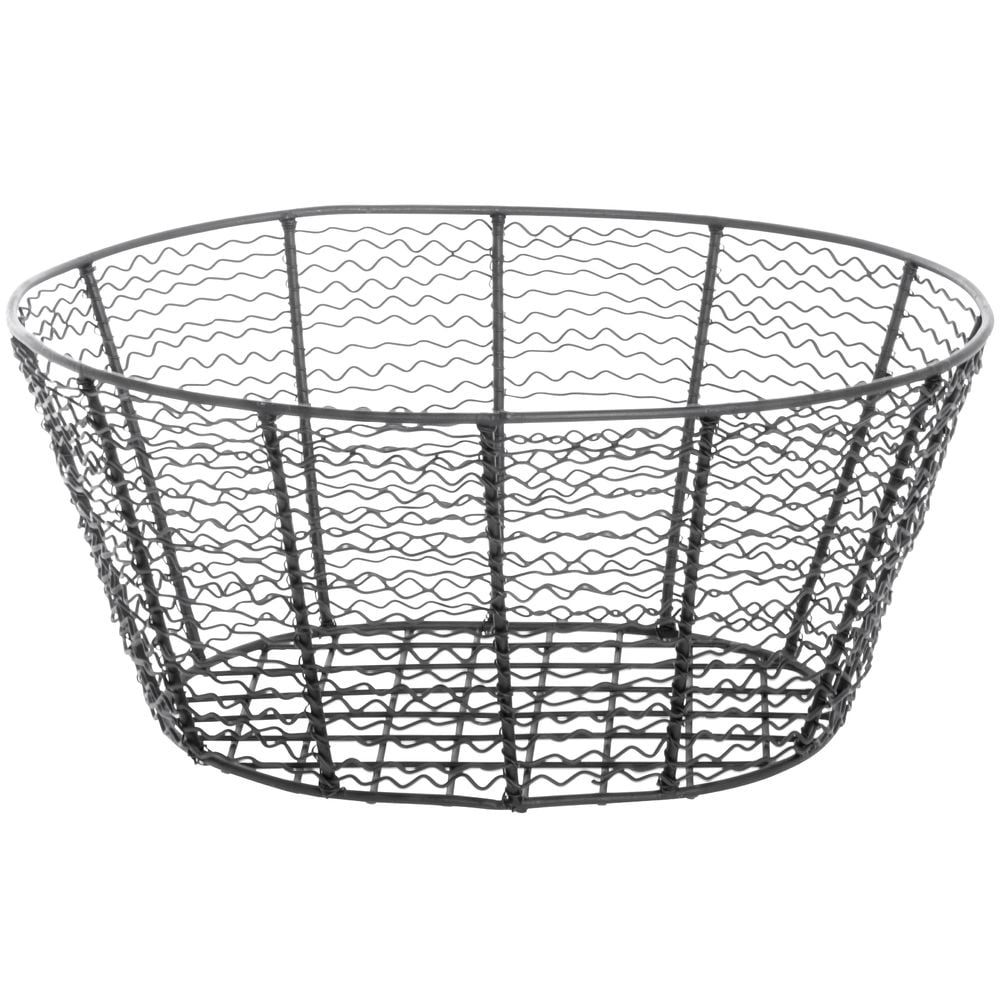 G.E.T Pack of 1 Enterprises Chrome Oval Metal Wire Basket Metal Wire Baskets Collection 4-20144 G.E.T Pack of 1 Enterprises Chrome Oval Metal Wire Basket Metal Wire Baskets Collection 4-20144