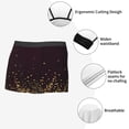 thumbnail image 3 of Sikiie Gold stars luxury sparkling Print Men's Boxer Briefs, Elastic Waistband Boxer Briefs Leggings-Medium, 3 of 5