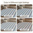 thumbnail image 7 of ODIKA 5'x7' Blue Beige Geometric Striped Elegance Washable Area Rug Modern Checkered Pattern with Diamond Accents Non-Slip, Chair-Friendly for Dining Room, Under Table, Home Office, 7 of 7