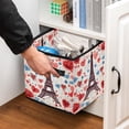 thumbnail image 5 of Eiffel Tower Foldable Storage Cubes with Handle, 10.8"x10.5"x10.6", Large Capacity Storage Basket Containers, 5 of 6