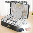 thumbnail image 3 of stanreset Jewelry Box Storage Earrings Organizer Double Layer Ring Case Pendants Fashionable Storing Packaging Container Pink, 3 of 6