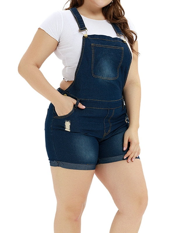 denim plus size jumpsuit