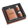 thumbnail image 2 of Creative Gifts International 002306 Leatherette Flask & Shot Set, Caramel, 2 of 3