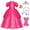 A03220-Rose-Peach, variant on Jurebecia Peach Princess Costume Dress Girls Super Brothers Kids Fancy Princess Dresses up Set Halloween Birthday Cosplay with Accessories 120 cm 5-6 Years