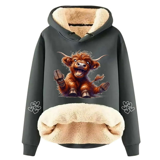 WILLBEST Sudaderas para Mujer, Estilo Borrego, de Invierno, Gruesas y Cálidas, de Color Liso Mediana
