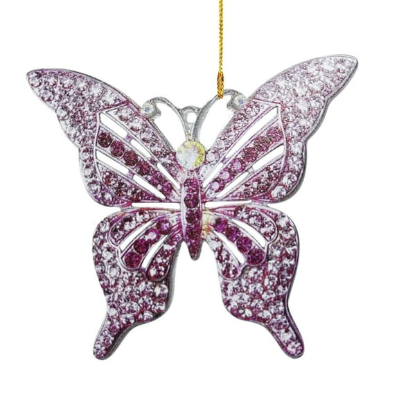 JoyMoreHome Acrylic Butterfly Hanging Ornament for Christmas Tree, Unique Keepsake Decoration Gift for Family Friend Butterfly Lovers