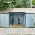thumbnail image 2 of Remise de Rangement Extérieure en Acier pour Bicyclette avec Toit en Pente et 4 Rails à Vélo, Noire, 2 of 7