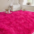 thumbnail image 5 of Janvonne Area Rugs for Living Room,9x12ft Soft Non Skid Easy-care Shaggy Carpets for Bedroom, Dorms,Children's Room,Home Decor Aesthetics,Rose Red, 5 of 8
