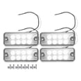 thumbnail image 1 of Unique Bargains Luz de marcador lateral delantera trasera 8 LED 3,94 "para camión, remolque, furgoneta, caravana, camión, coche, autobús, blanco (juego de 4), 1 of 1
