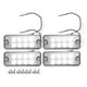 thumbnail image 1 of Unique Bargains Luz de marcador lateral delantera trasera 8 LED 3,94 "para camión, remolque, furgoneta, caravana, camión, coche, autobús, blanco (juego de 4), 1 of 1