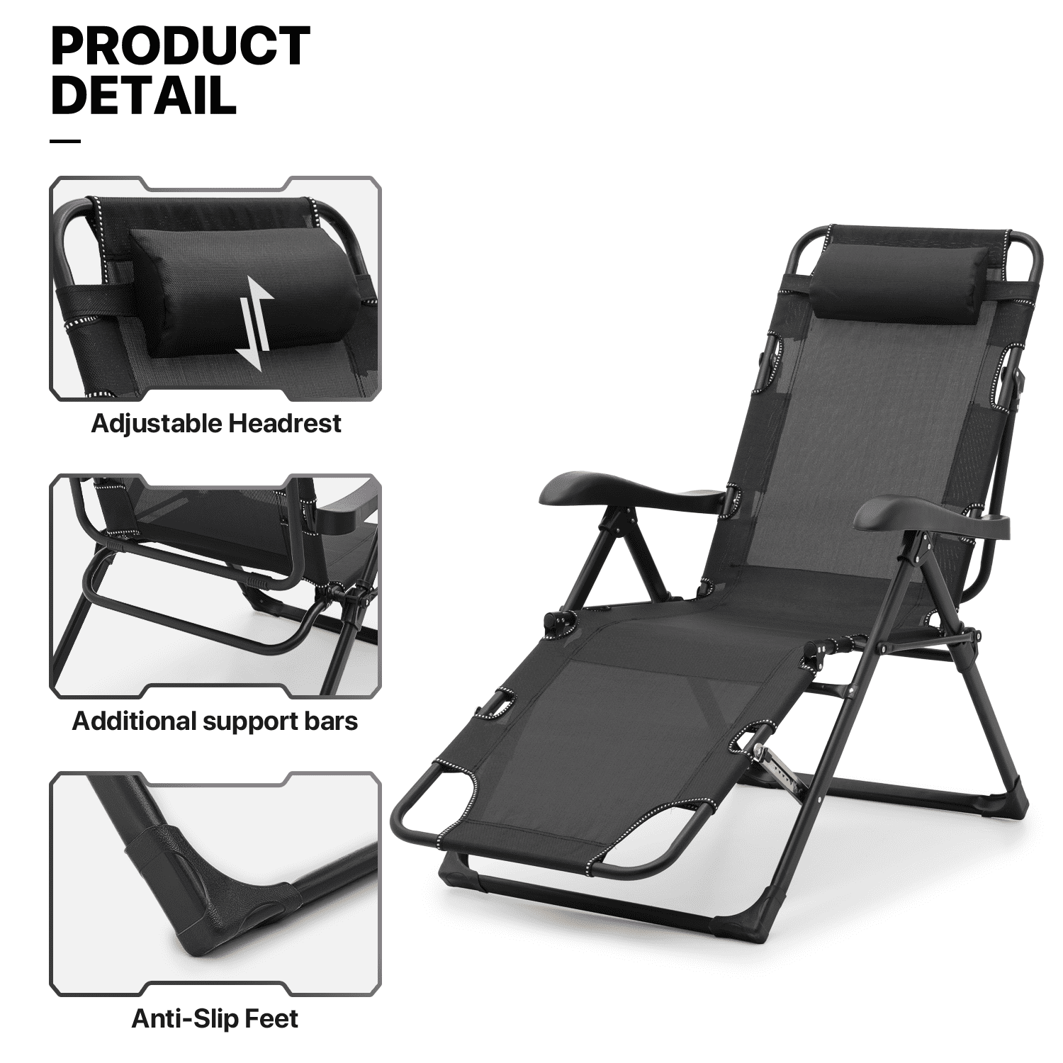 Tanning Pool MoNiBloom Zero Gravity Lounge Chair Heavy Duty