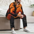 thumbnail image 6 of KLL Yellow Castle Sunset Tree Sleepwear Mens Flannel Pajamas,Long Cotton Pj Set, 6 of 7