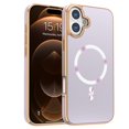 thumbnail image 5 of Dteck Magnetic for iPhone 16 Plus, Shockproof Ultra Slim Plating Electroplated PC TPU Drop-Resistant Cover Stylish Anti-Scratch Protection Shell Support Wireless Charging Cover, Purple, 5 of 7