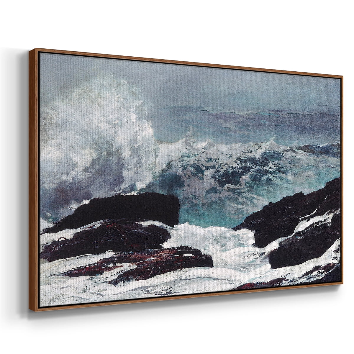 Vintage Landscape-XXXV By Wexford Home Framed in Walnut Wood Gallery Wrapped Canvas 17 in. x 25 in.