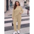 thumbnail image 6 of MINTREUS Women's Plus Pajama Set Warm Fleece Lounge Set Long Sleeve Sleepwear Ladies Ultrasoft Pjs, 6 of 7