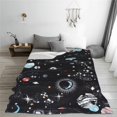 thumbnail image 4 of Galaxy Blanket Astronomy Gifts for Kids Boys Adults Glow in The Dark Space Blanket Fleece Warm Flannel Soft Plush All Season Celestial Throw Blanket for Sofa Bed Couch Starry Sky Lovers 60"X80", 4 of 5