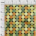 thumbnail image 2 of oneOone Cotton Silk Dusty Teal Green Fabric Kids Circle Craft Projects Decor Fabric Printed By The Yard 42 Inch Wide, 2 of 4