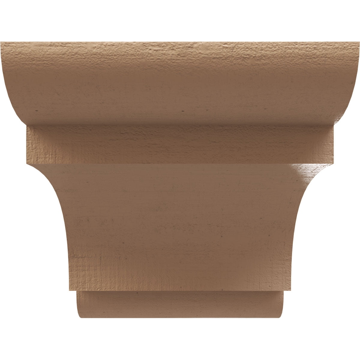 4"W x 8"D x 4"H Wide New Brighton Rough Cedar Woodgrain TimberThane Corbel, Primed Tan