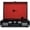 Black/Red, variant on Arkrocket Curiosity Suitcase Bluetooth Turntable Vintage 3-Speed Record Player with Built-in Speakers Upgraded Turntable Audio Sound (Green Velvet)