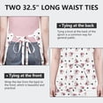 thumbnail image 6 of White Cow Black Spot Bow Pattern Apron-Garden Aprons for Women with Pockets-Cotton Linen Waterproof Kitchen Cooking Gardening Aprons Adjustable for Kitchen,Cooking,BBQ and Salon 33x27 Inch, 6 of 7