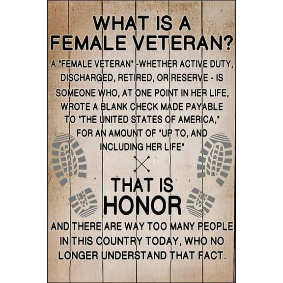 What is a female veteran poster 11 x 17 Inch Poster
