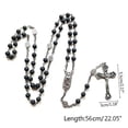 thumbnail image 1 of Rosary Beads Long Necklace with Jesus Christ Crucifix for Cross Catholic Prayer Pendant Party Gift, 1 of 1