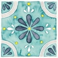 thumbnail image 2 of Marshall, Laura 26x26 Gold Ornate Wood Framed with Double Matting Museum Art Print Titled - Garden Getaway Tile I Teal, 2 of 4