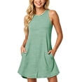 thumbnail image 2 of Favoffer Pocket Tank Dress for Women Printed Round-Neck Sleeveless Casual Lightweight Breathable Summer 2026 Daily Casual Everyday, 2 of 8