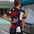 thumbnail image 4 of IROINNID Patriotic Shirts for Women Round Neck T-Shirt Casual Blouse Tops Short Sleeve Tops July 4th, 4 of 7