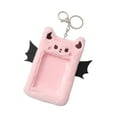 thumbnail image 3 of Llavero con forma de tarjeta fotográfica de peluche de dibujos animados, funda protectora para bolso, colgante Rosado, 3 of 9