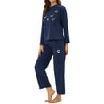 thumbnail image 4 of INSPIRE CHIC Women's Lounge Sets Long Sleeve Cats Print Tops with Pants Sleepwear with Pockets S Blue, 4 of 6