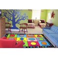 thumbnail image 2 of Tapis rectangle amusant pour enfant formes multicolore nylon, 2 of 2