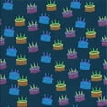 thumbnail image 1 of Ahgly Company Machine Washable Indoor Square Transitional Glacial Blue Ice Blue Area Rugs, 7' Square, 1 of 7